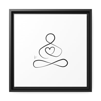 Big Heart Meditation on Matte Canvas with a Black Frame, Framed Depth of 1.75" from Labyrinth Lines