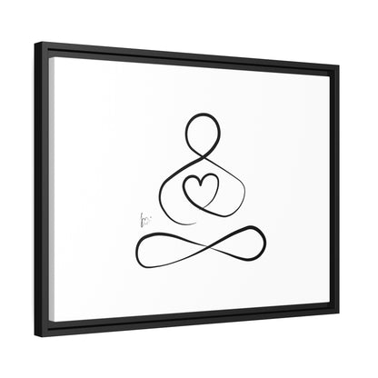 Big Heart Meditation on Matte Canvas with a Black Frame, Framed Depth of 1.75" from Labyrinth Lines