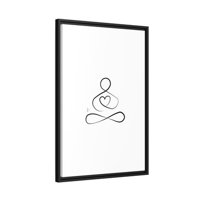 Big Heart Meditation on Matte Canvas with a Black Frame, Framed Depth of 1.75" from Labyrinth Lines