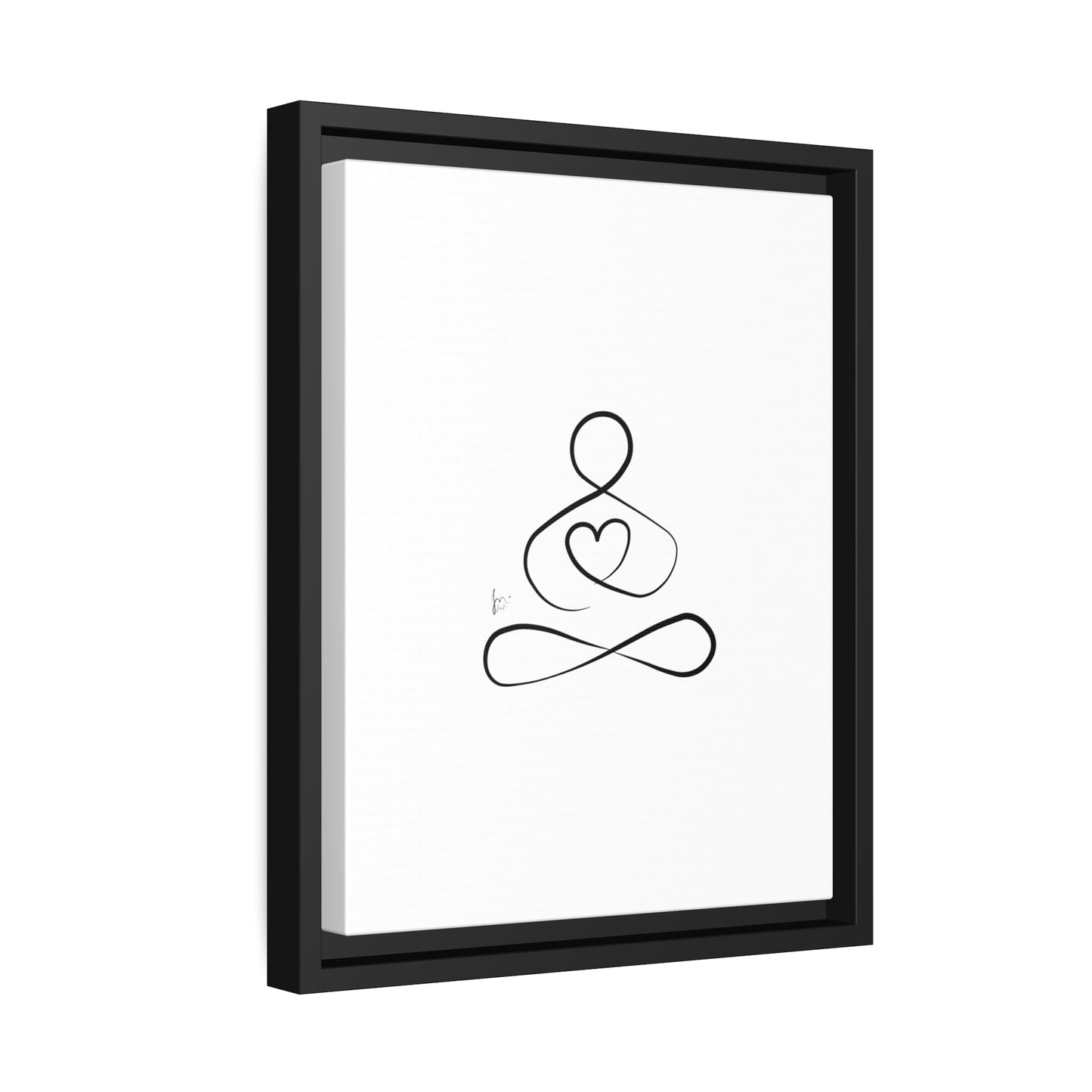 Big Heart Meditation on Matte Canvas with a Black Frame, Framed Depth of 1.75" from Labyrinth Lines