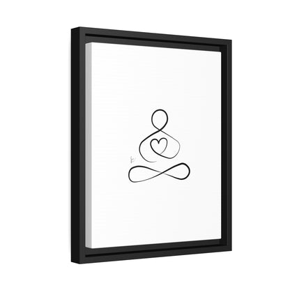 Big Heart Meditation on Matte Canvas with a Black Frame, Framed Depth of 1.75" from Labyrinth Lines