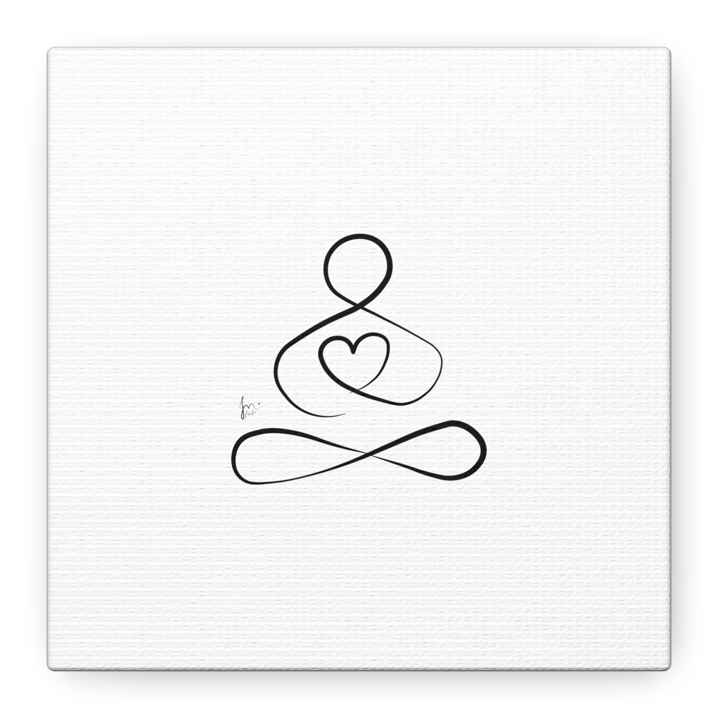 Big Heart Meditation on Matte Canvas, Stretched, Canvas Depth of 1.25" from Labyrinth Lines