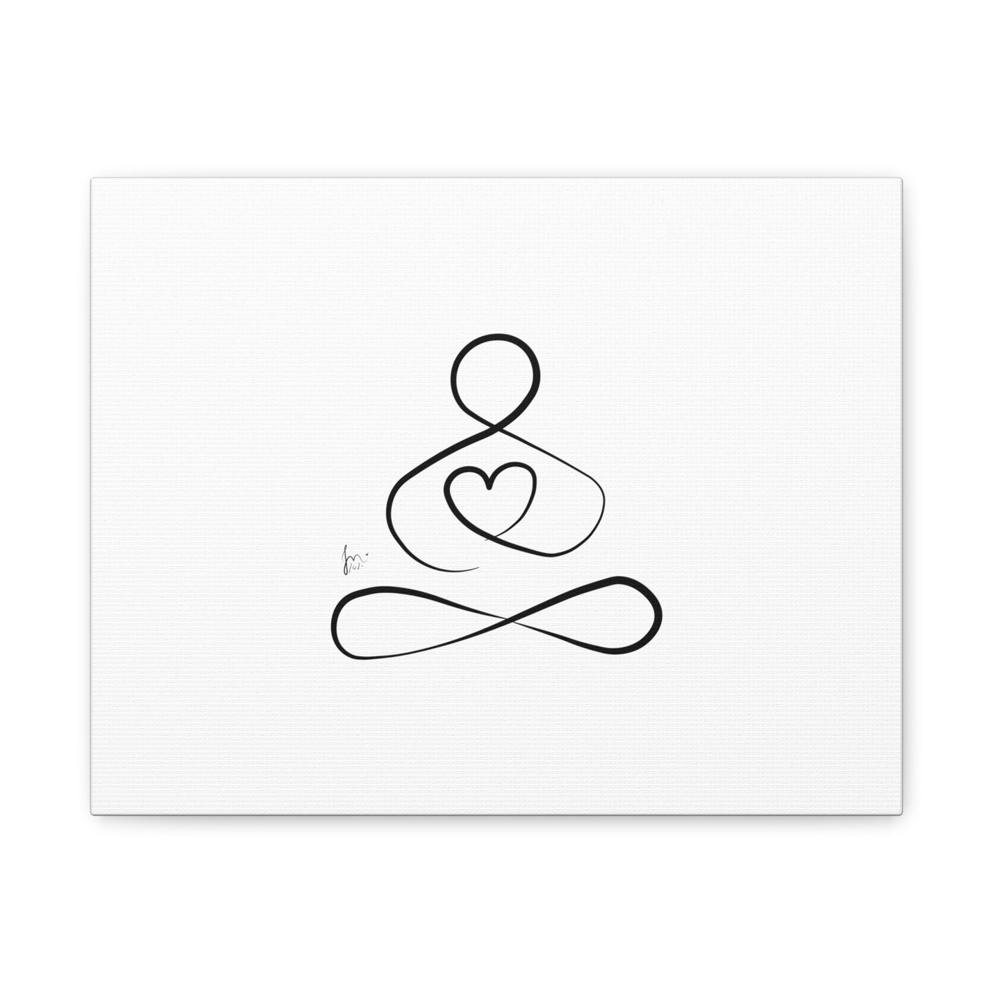 Big Heart Meditation on Matte Canvas, Stretched, Canvas Depth of 1.25" from Labyrinth Lines