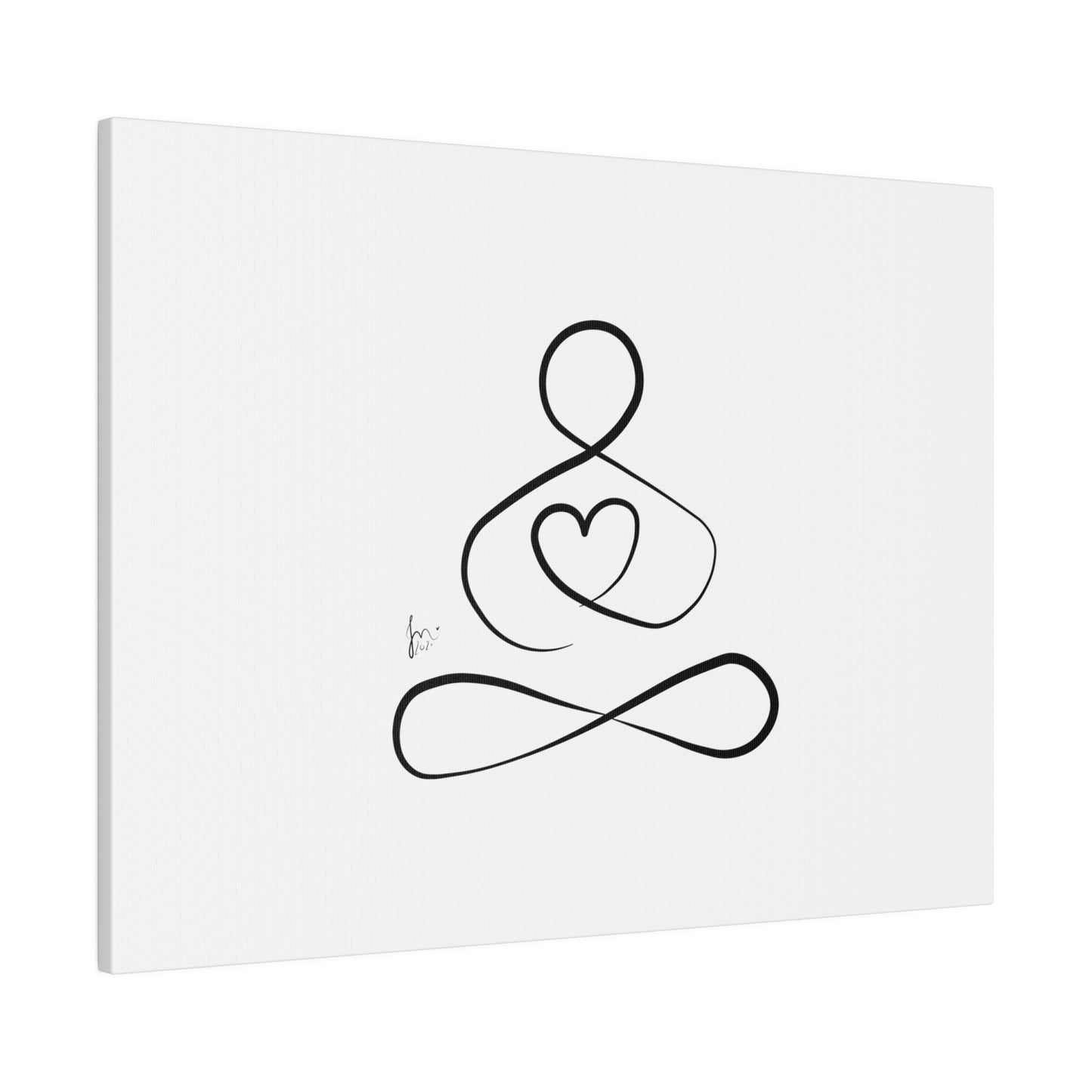 Big Heart Meditation on Matte Canvas, Stretched, Canvas Depth of 0.75" from Labyrinth Lines