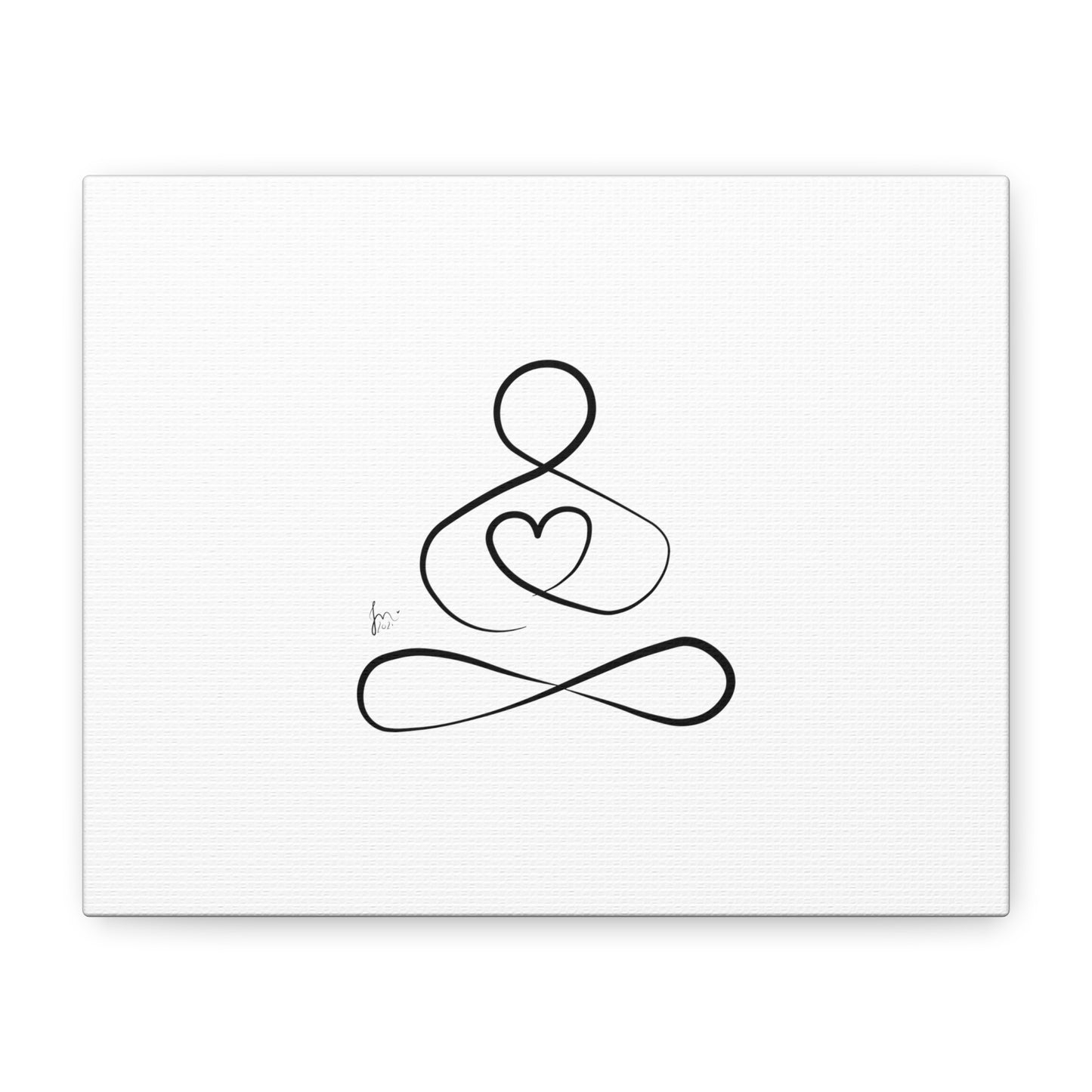 Big Heart Meditation on Matte Canvas, Stretched, Canvas Depth of 1.25" from Labyrinth Lines