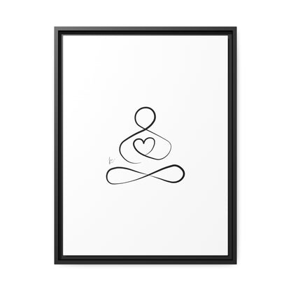 Big Heart Meditation on Matte Canvas with a Black Frame, Framed Depth of 1.75" from Labyrinth Lines