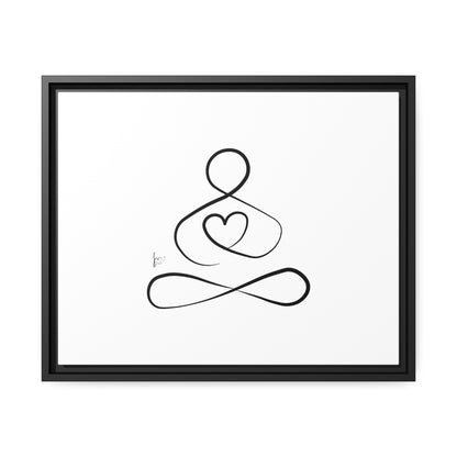 Big Heart Meditation on Matte Canvas with a Black Frame, Framed Depth of 1.75" from Labyrinth Lines