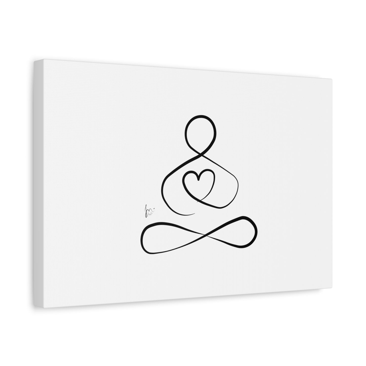 Big Heart Meditation on Matte Canvas, Stretched, Canvas Depth of 1.25" from Labyrinth Lines