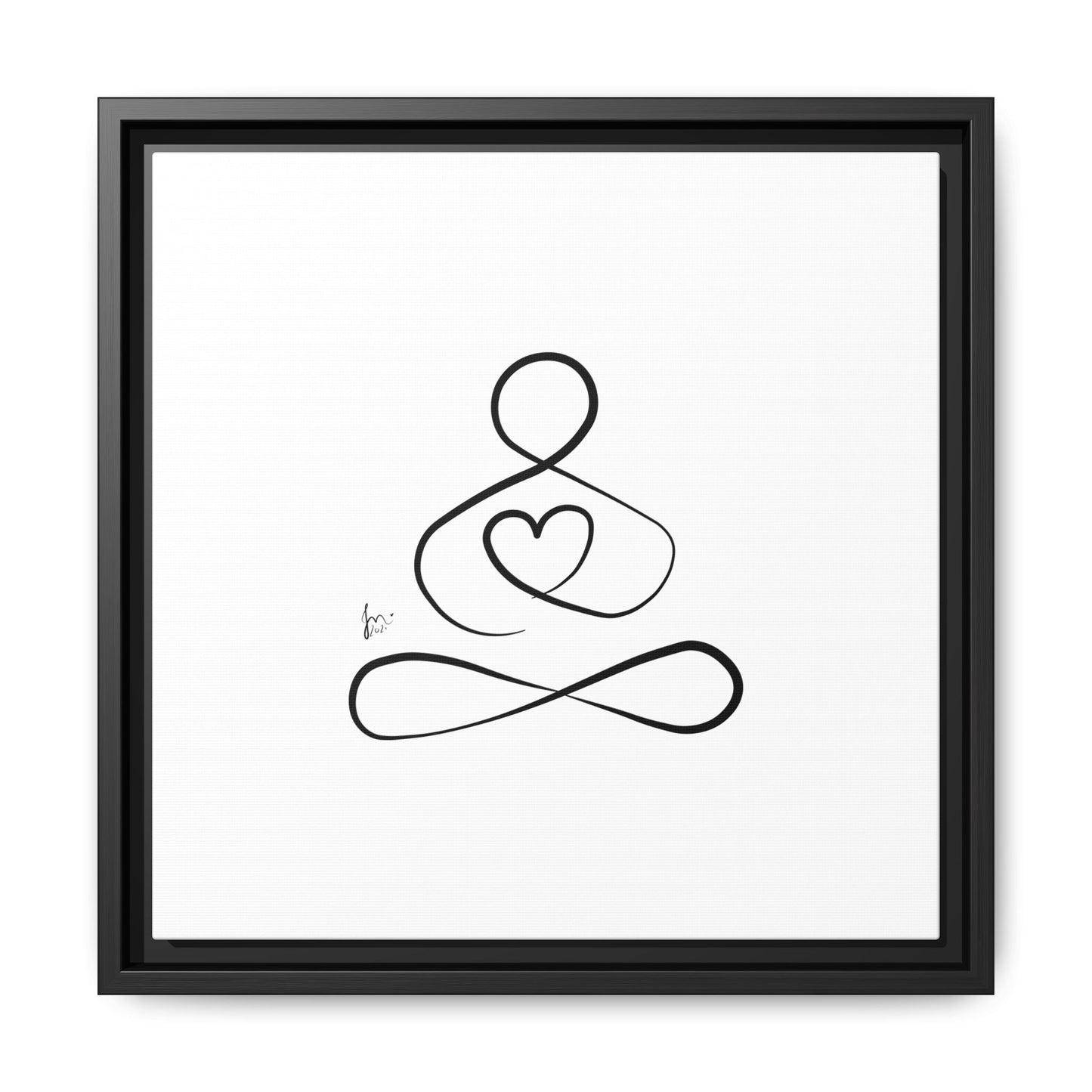 Big Heart Meditation Framed Matte Canvas Art Print