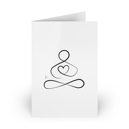 Big Heart Meditation Portrait Greeting Cards (1 or 10 piece) from Labyrinth Lines