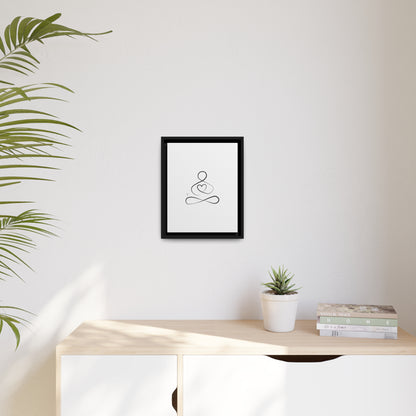 Big Heart Meditation on Matte Canvas with a Black Frame, Framed Depth of 1.75" from Labyrinth Lines