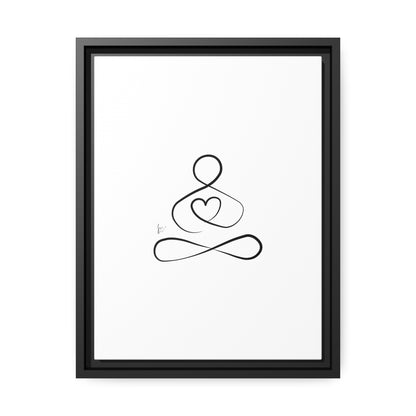 Big Heart Meditation on Matte Canvas with a Black Frame, Framed Depth of 1.75" from Labyrinth Lines