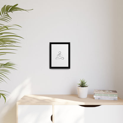 Big Heart Meditation on Matte Canvas with a Black Frame, Framed Depth of 1.75" from Labyrinth Lines