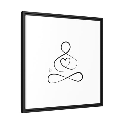 Big Heart Meditation on Matte Canvas with a Black Frame, Framed Depth of 1.75" from Labyrinth Lines