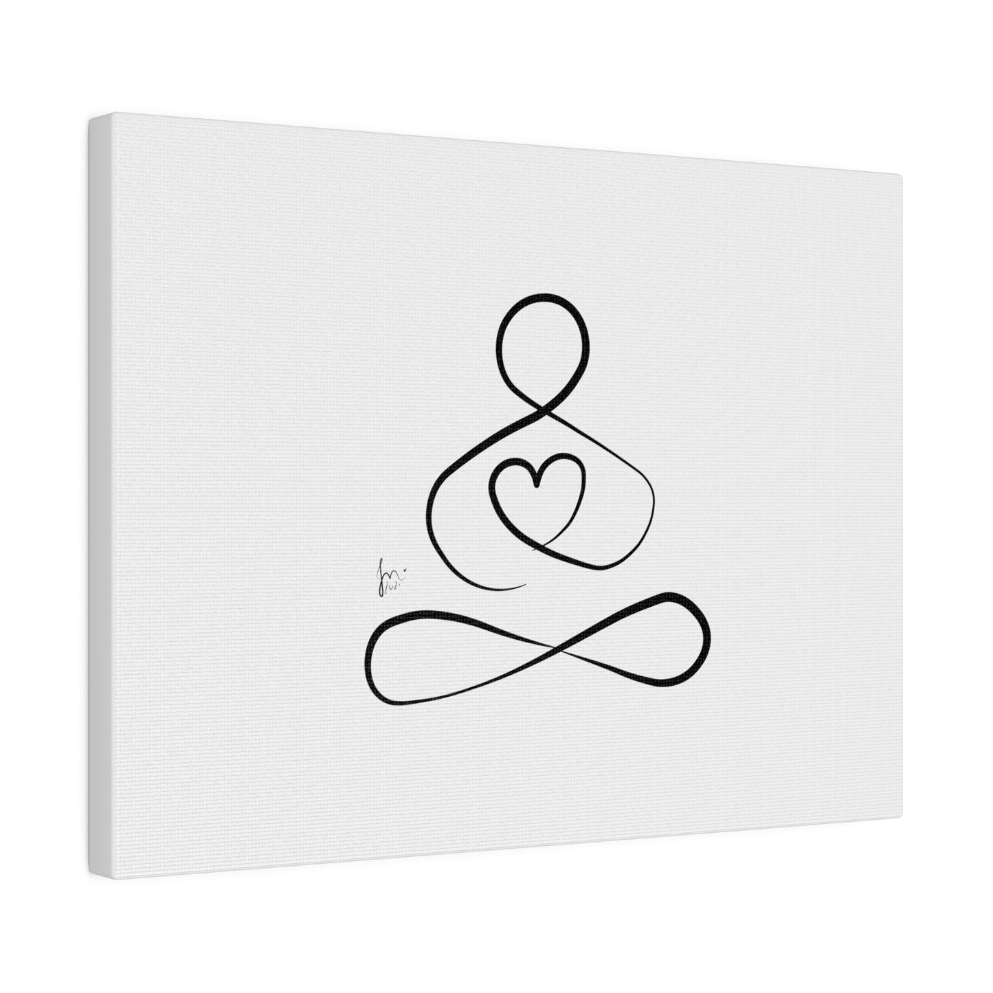 Big Heart Meditation on Matte Canvas, Stretched, Canvas Depth of 0.75" from Labyrinth Lines