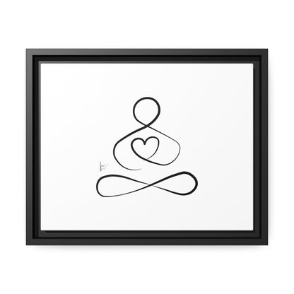 Big Heart Meditation on Matte Canvas with a Black Frame, Framed Depth of 1.75" from Labyrinth Lines