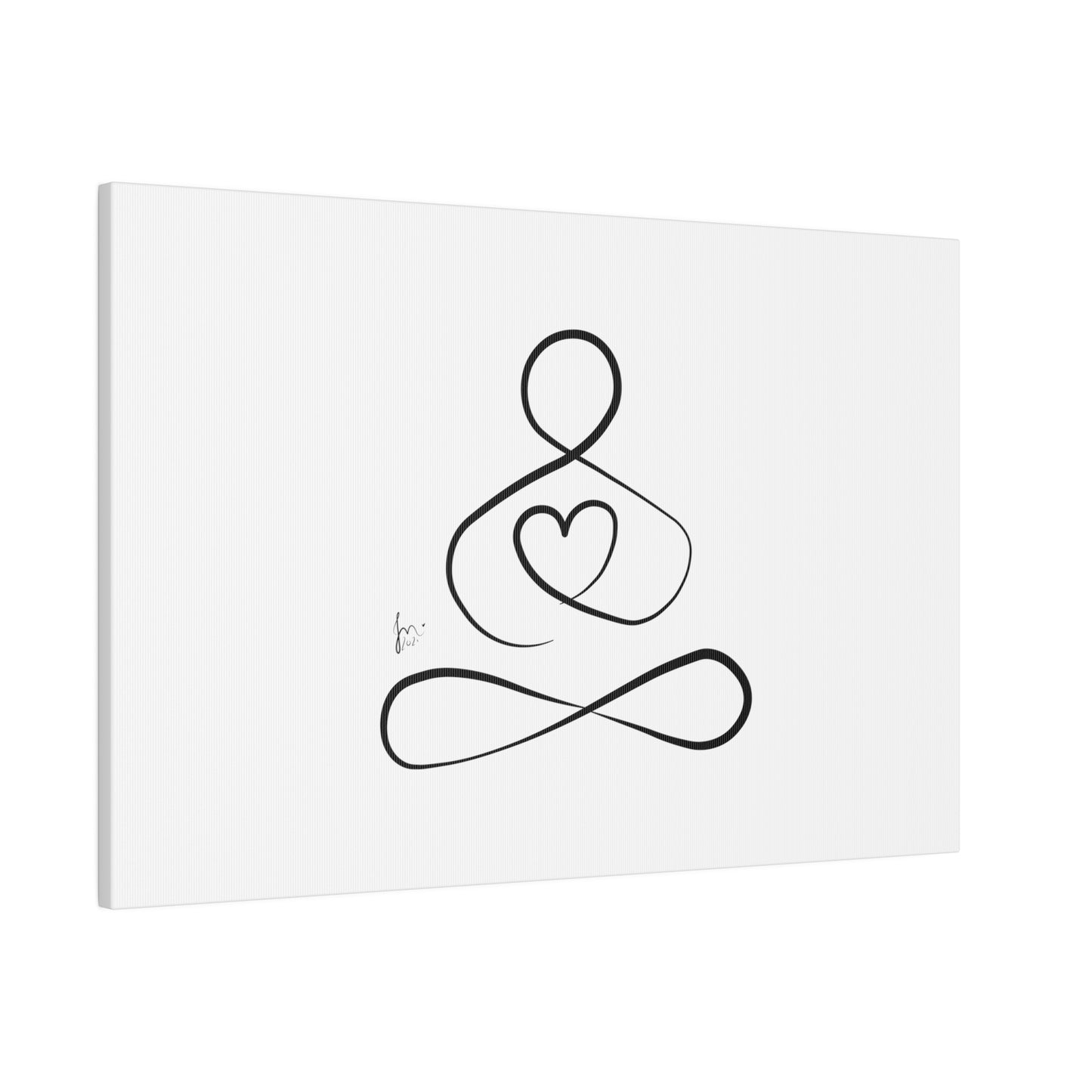 Big Heart Meditation on Matte Canvas, Stretched, Canvas Depth of 0.75" from Labyrinth Lines