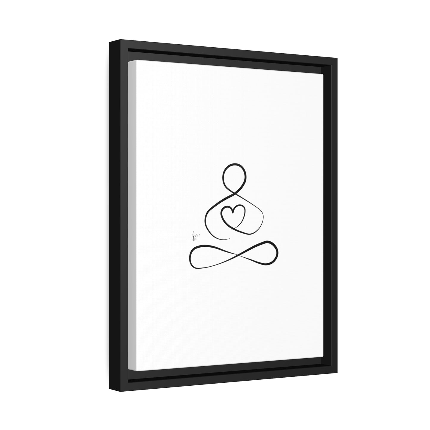 Big Heart Meditation on Matte Canvas with a Black Frame, Framed Depth of 1.75" from Labyrinth Lines