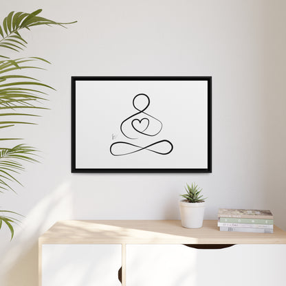 Big Heart Meditation on Matte Canvas with a Black Frame, Framed Depth of 1.75" from Labyrinth Lines