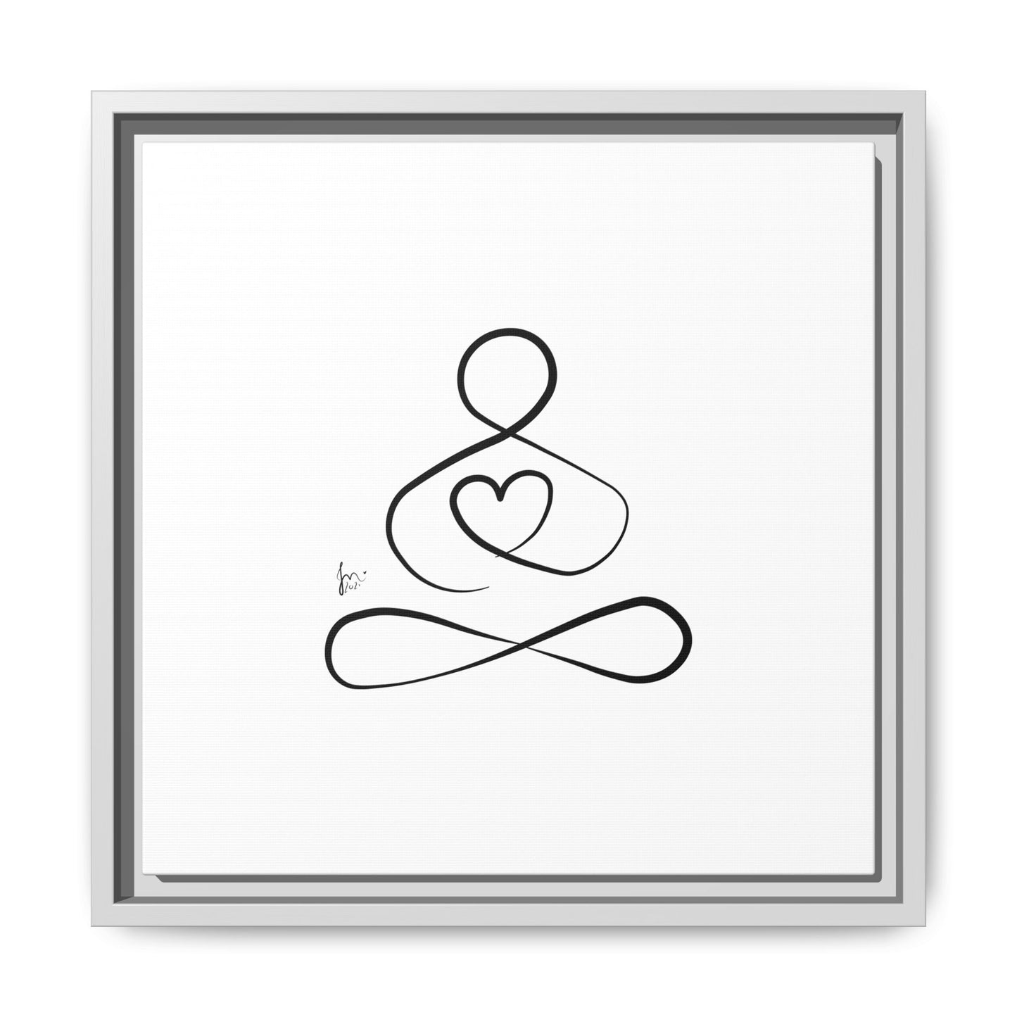 Big Heart Meditation Framed Matte Canvas Art Print