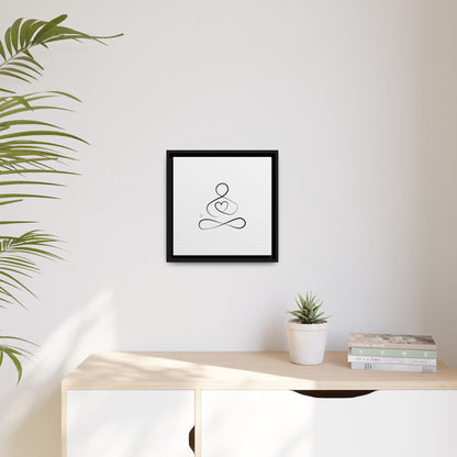 Big Heart Meditation on Matte Canvas with a Black Frame, Framed Depth of 1.75" from Labyrinth Lines