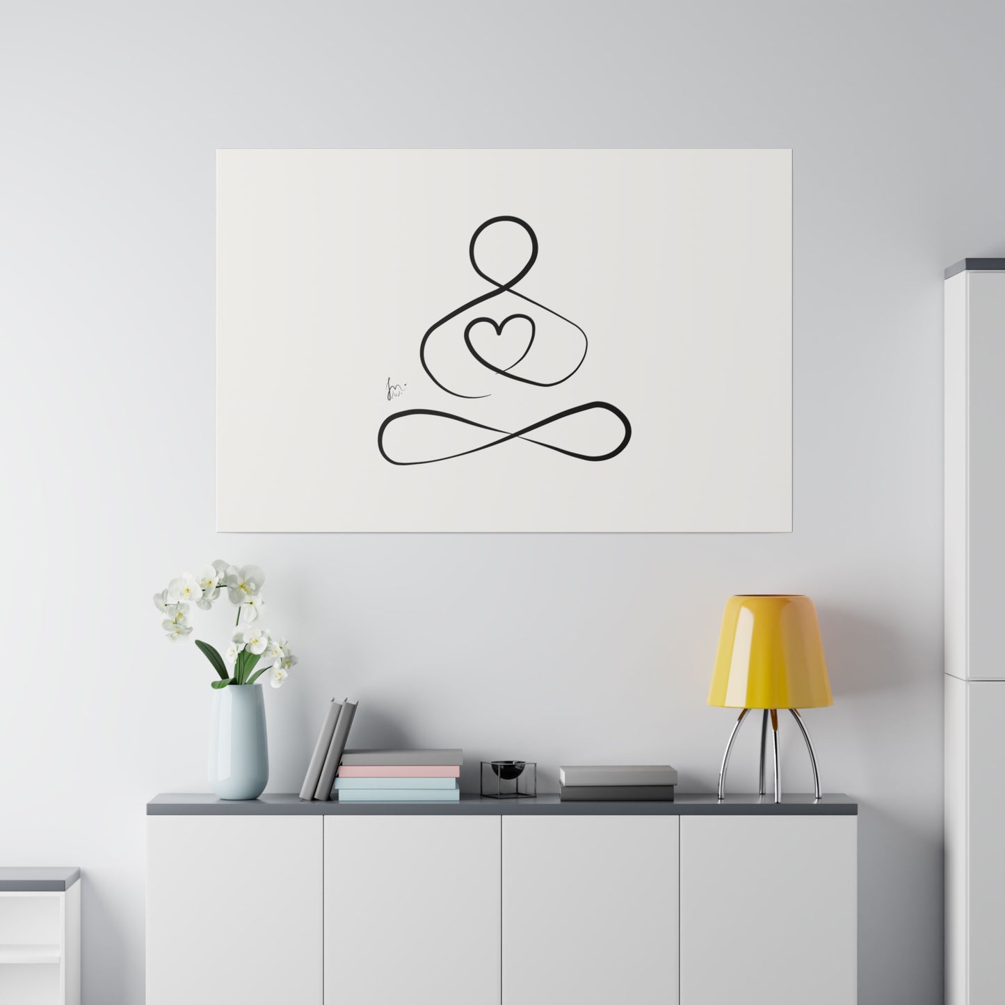 Big Heart Meditation on Matte Canvas, Stretched, Canvas Depth of 0.75" from Labyrinth Lines