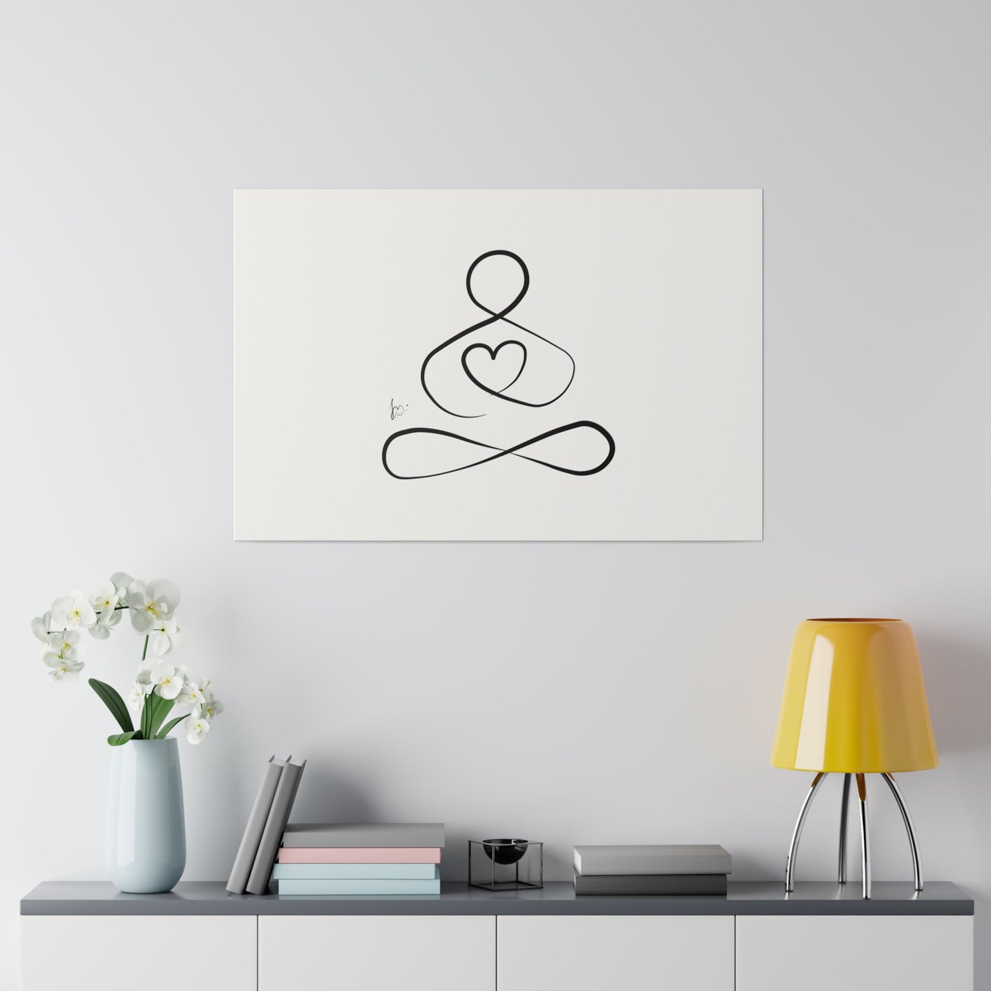 Big Heart Meditation on Matte Canvas, Stretched, Canvas Depth of 0.75" from Labyrinth Lines