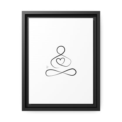 Big Heart Meditation on Matte Canvas with a Black Frame, Framed Depth of 1.75" from Labyrinth Lines