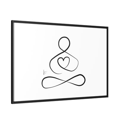 Big Heart Meditation on Matte Canvas with a Black Frame, Framed Depth of 1.75" from Labyrinth Lines