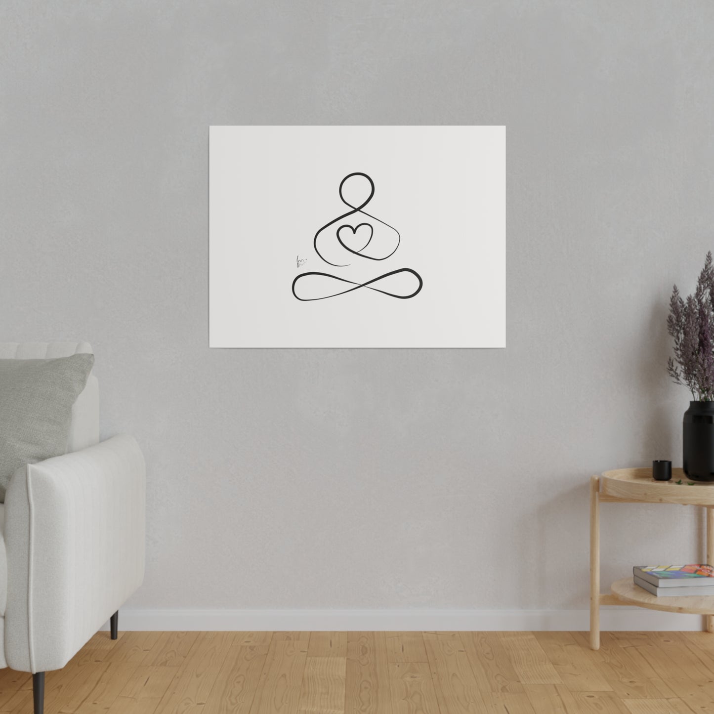 Big Heart Meditation on Matte Canvas, Stretched, Canvas Depth of 0.75" from Labyrinth Lines