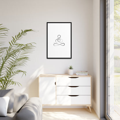 Big Heart Meditation on Matte Canvas with a Black Frame, Framed Depth of 1.75" from Labyrinth Lines