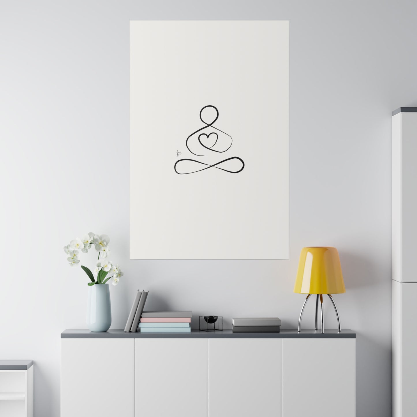 Big Heart Meditation on Matte Canvas, Stretched, Canvas Depth of 0.75" from Labyrinth Lines