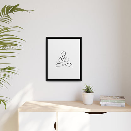 Big Heart Meditation on Matte Canvas with a Black Frame, Framed Depth of 1.75" from Labyrinth Lines