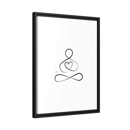 Big Heart Meditation on Matte Canvas with a Black Frame, Framed Depth of 1.75" from Labyrinth Lines