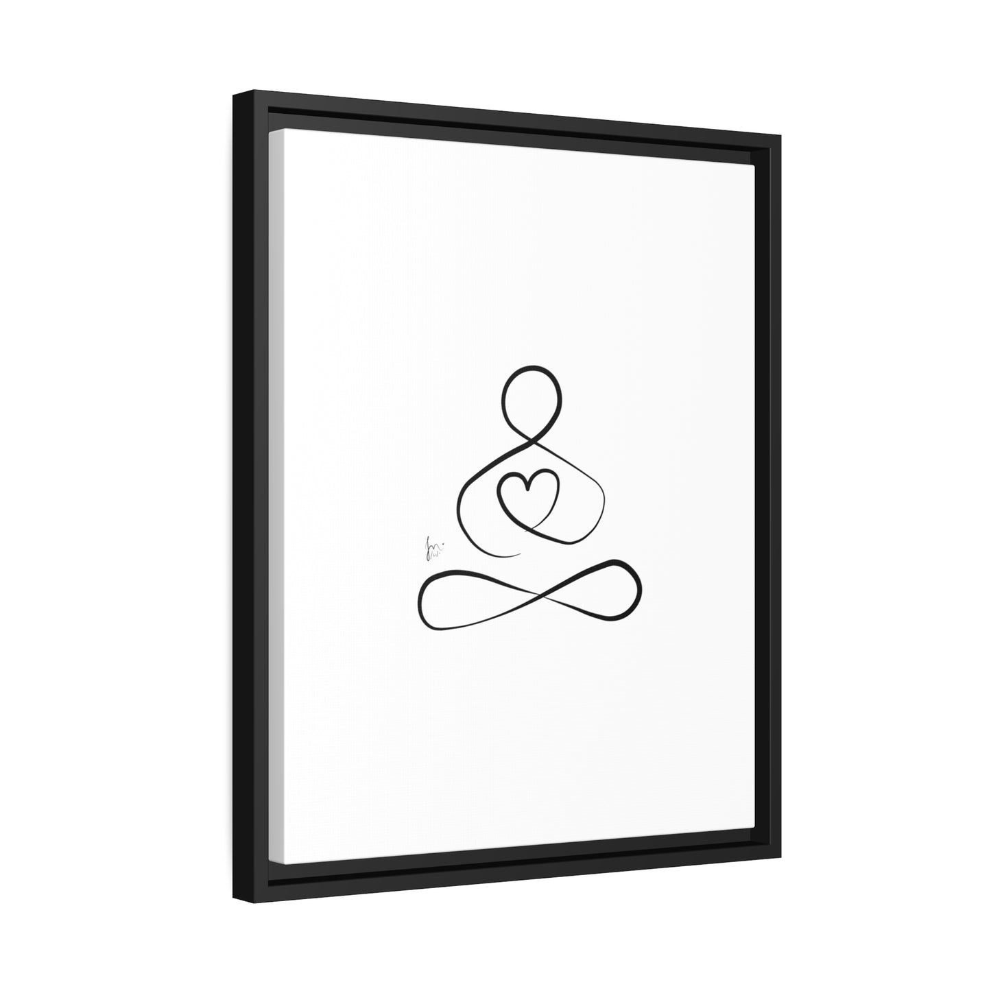 Big Heart Meditation on Matte Canvas with a Black Frame, Framed Depth of 1.75" from Labyrinth Lines