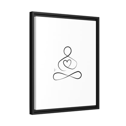 Big Heart Meditation on Matte Canvas with a Black Frame, Framed Depth of 1.75" from Labyrinth Lines