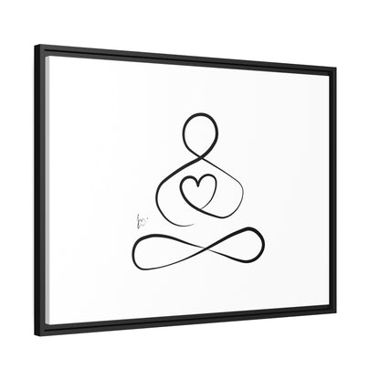 Big Heart Meditation on Matte Canvas with a Black Frame, Framed Depth of 1.75" from Labyrinth Lines