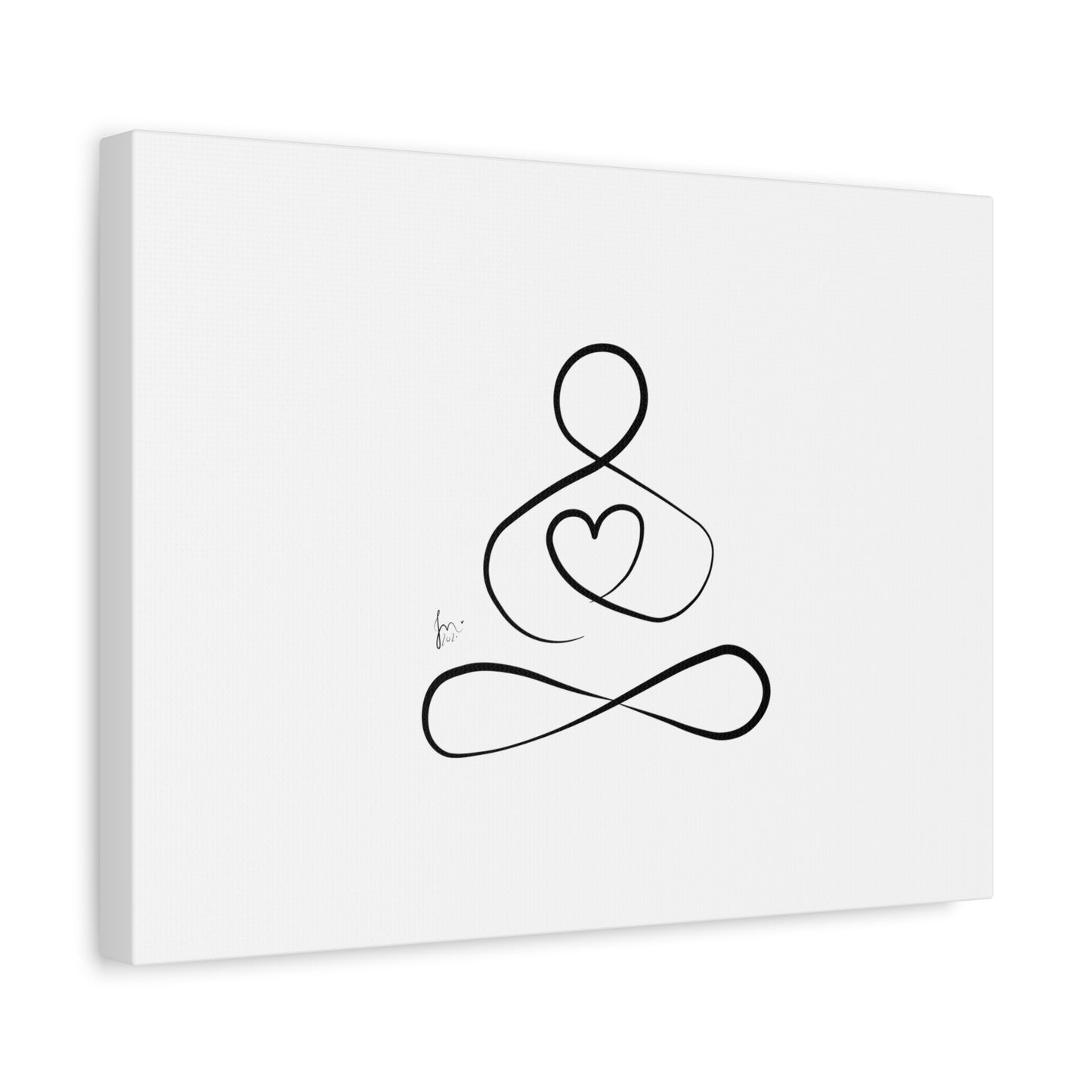 Big Heart Meditation on Matte Canvas, Stretched, Canvas Depth of 1.25" from Labyrinth Lines