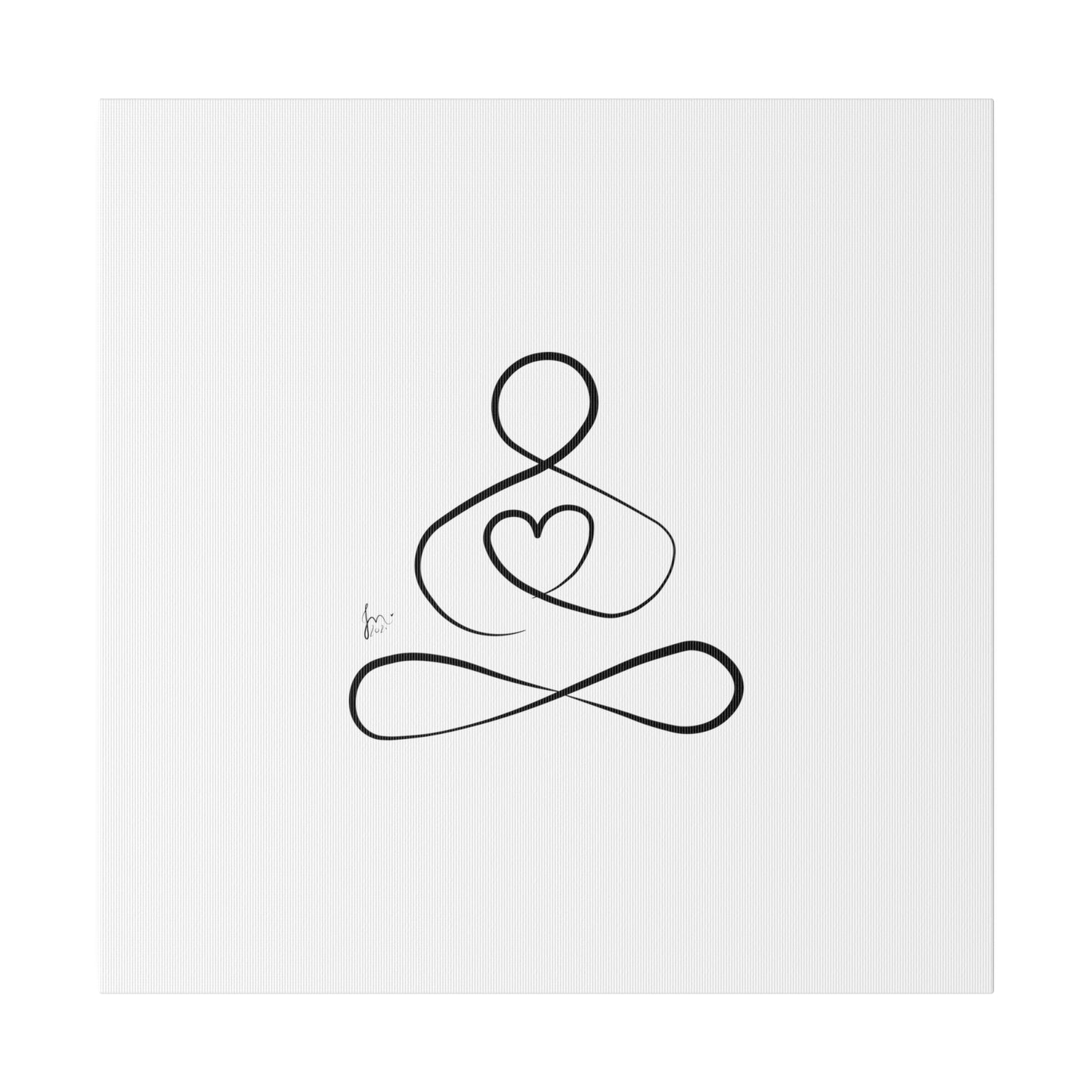 Big Heart Meditation on Matte Canvas, Stretched, Canvas Depth of 0.75" from Labyrinth Lines