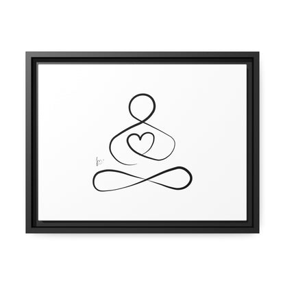 Big Heart Meditation on Matte Canvas with a Black Frame, Framed Depth of 1.75" from Labyrinth Lines