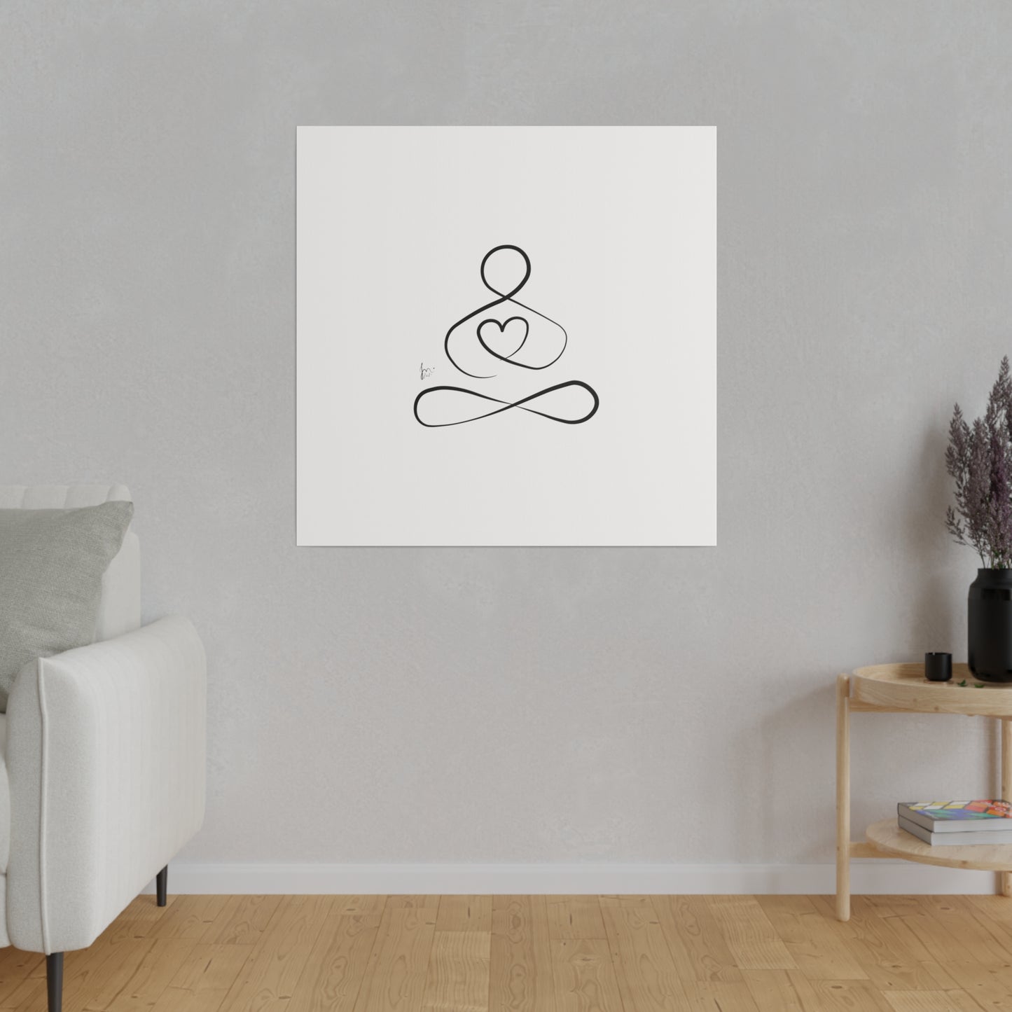 Big Heart Meditation on Matte Canvas, Stretched, Canvas Depth of 0.75" from Labyrinth Lines