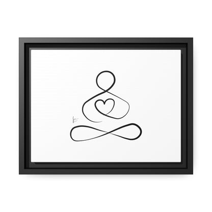 Big Heart Meditation on Matte Canvas with a Black Frame, Framed Depth of 1.75" from Labyrinth Lines