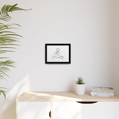 Big Heart Meditation on Matte Canvas with a Black Frame, Framed Depth of 1.75" from Labyrinth Lines