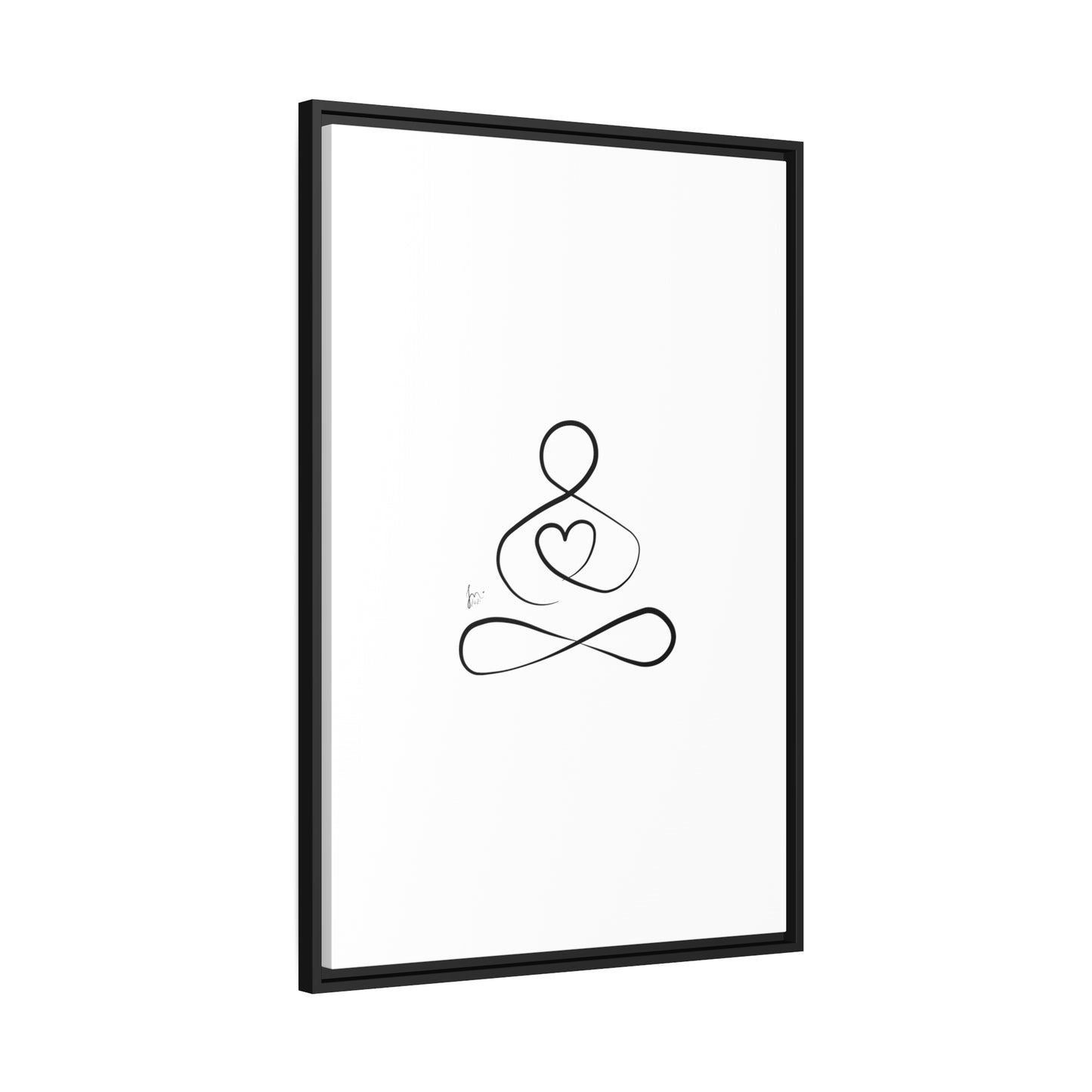 Big Heart Meditation on Matte Canvas with a Black Frame, Framed Depth of 1.75" from Labyrinth Lines