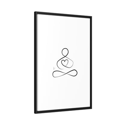 Big Heart Meditation on Matte Canvas with a Black Frame, Framed Depth of 1.75" from Labyrinth Lines