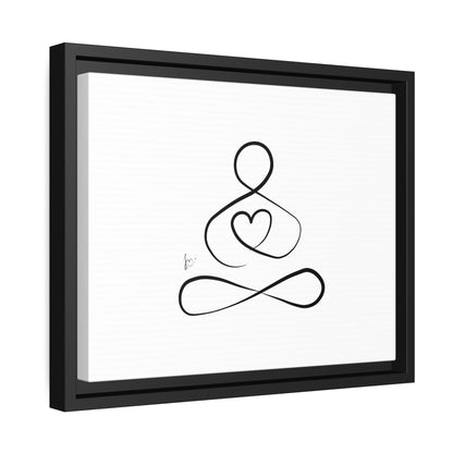 Big Heart Meditation on Matte Canvas with a Black Frame, Framed Depth of 1.75" from Labyrinth Lines