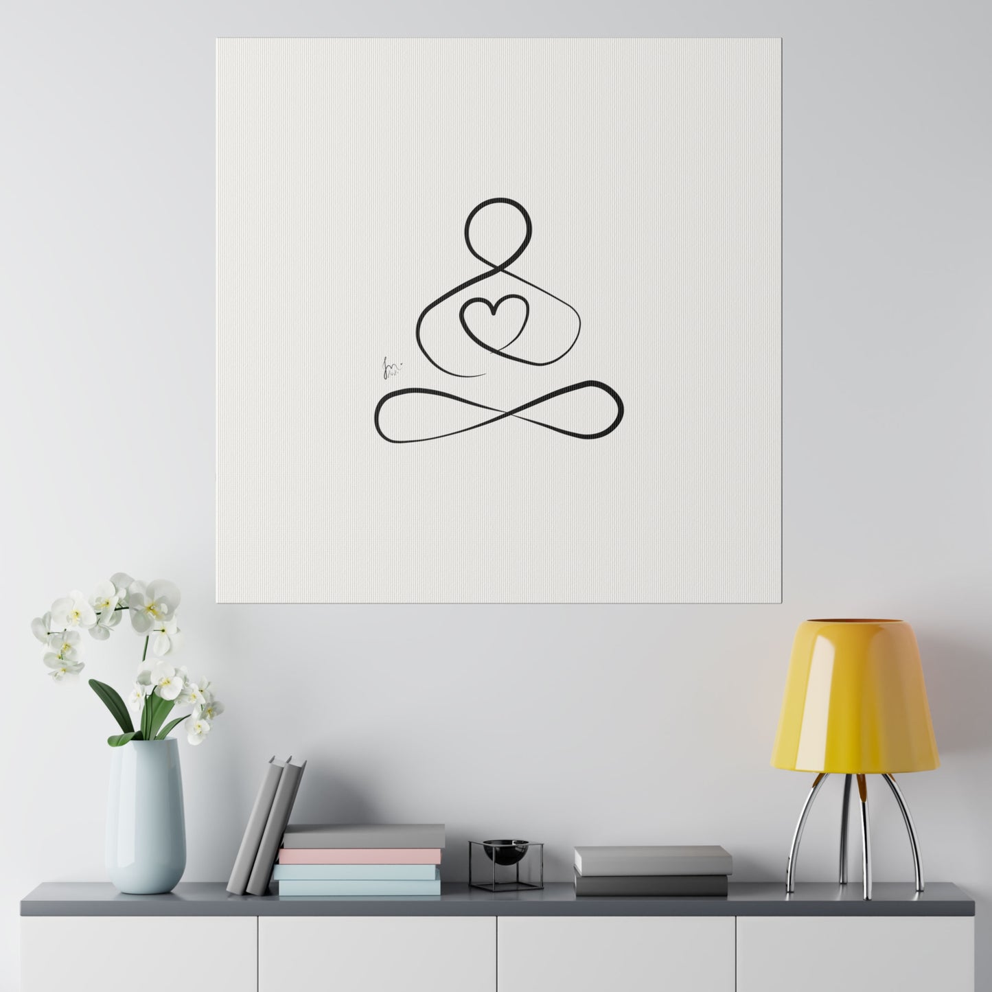 Big Heart Meditation on Matte Canvas, Stretched, Canvas Depth of 0.75" from Labyrinth Lines