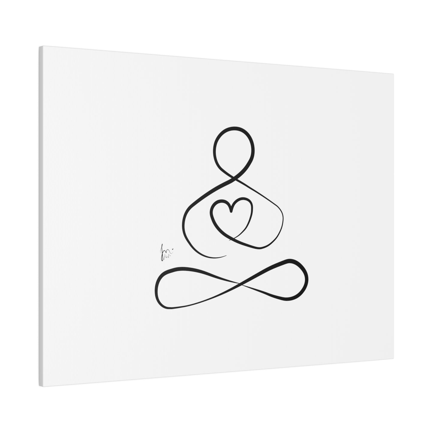 Big Heart Meditation on Matte Canvas, Stretched, Canvas Depth of 0.75" from Labyrinth Lines