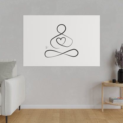 Big Heart Meditation on Matte Canvas, Stretched, Canvas Depth of 0.75" from Labyrinth Lines