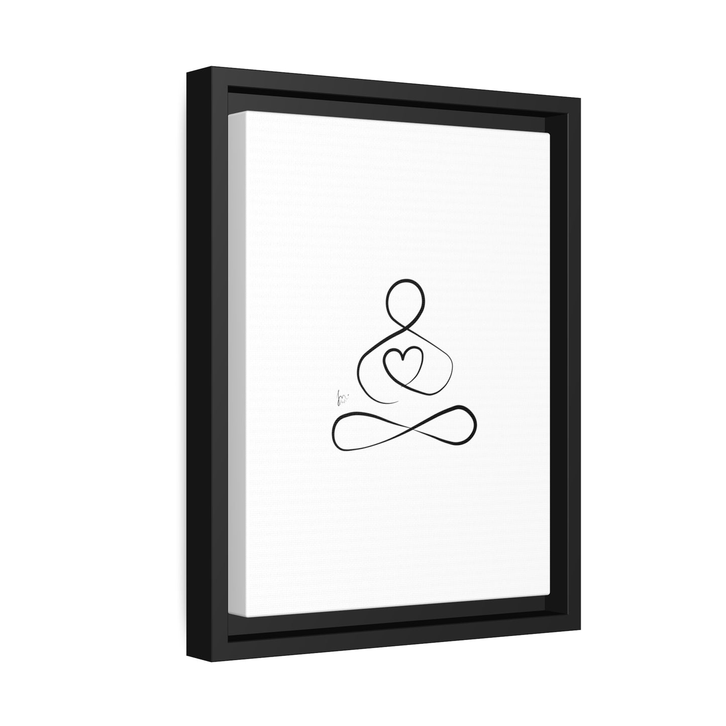 Big Heart Meditation on Matte Canvas with a Black Frame, Framed Depth of 1.75" from Labyrinth Lines